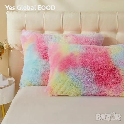 Плюшен спален комплект 220x240см Rainbow Pink, снимка 6 - Спално бельо - 54923798