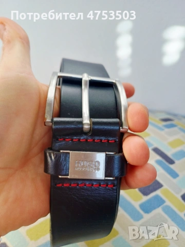 Мъжки колан Hugo Boss естествена кожа 