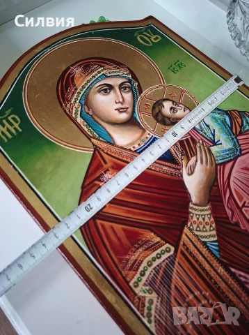 Икона Рисувана в/у дърво , снимка 2 - Икони - 54641769