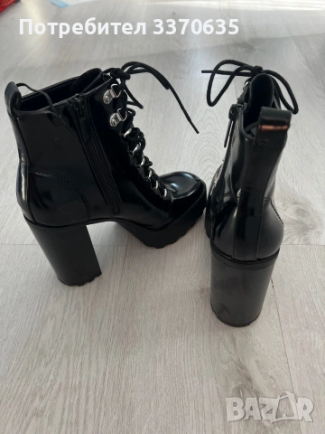 Дамски боти на висок ток, Zara, 38 номер, снимка 4 - Дамски боти - 55051632