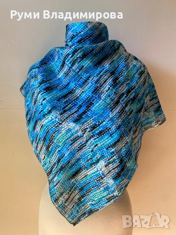 Квадратен, копринен шал/ кърпа за глава Аrta & Crafts