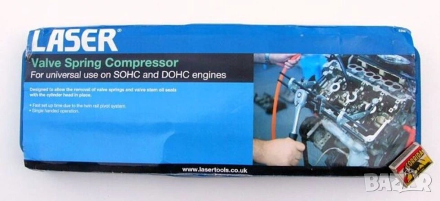 Оригинал LASER Английски Универсален К-т 10-в-1 СКОБИ за Пружини Клапани Мотори Бензин Дизел БАРТЕР, снимка 15 - Куфари с инструменти - 54176069