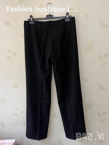 Нов с етикет черен дамски прав панталон тънка материя подходяща за лятото 🖤 Налични размери XS,S,M, снимка 5 - Панталони - 54728733