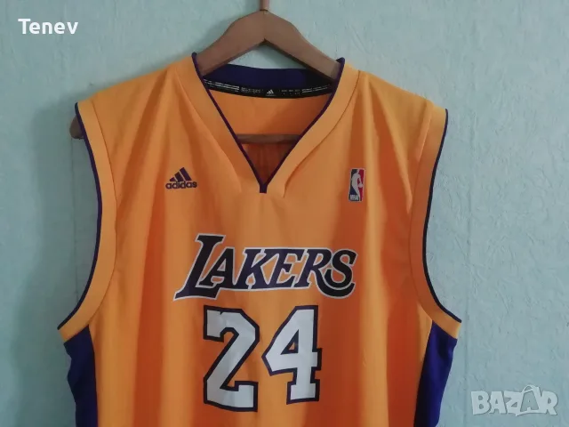 Los Angeles Lakers Kobe Bryant Adidas оригинален потник Коби Брайънт Лейкърс L, снимка 4 - Тениски - 38746155