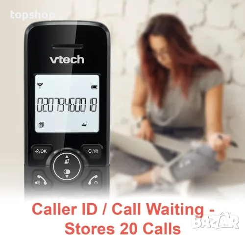 Безжичен домашен телефон VTech CS2050 с телефонен секретар и блокиране на повиквания , снимка 5 - Стационарни телефони и факсове - 55675037