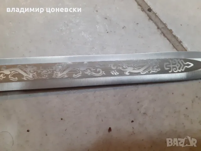 Красив нож,кортик,кама,малка сабя с гравирано острие, снимка 4 - Колекции - 55455485