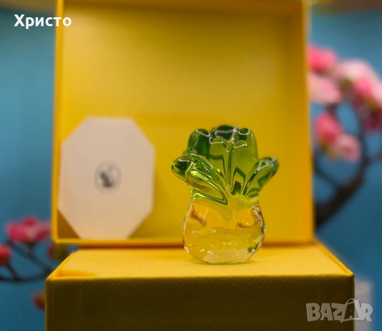 НОВО!!! Оригинална кристална фигурка Swarovski Asian Symbols Fortune Cabbage, символ на богатство, снимка 2 - Други - 55055190