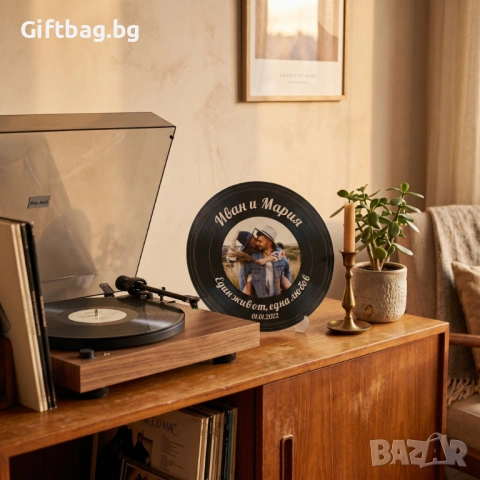 Персонализирана дървена плоча „Vintage Vinyl“, снимка 4 - Декорация за дома - 54316121
