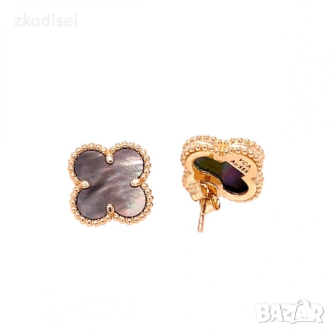 Златни обеци Van Cleef 4,74гр. 14кр. проба:585 модел:37795-1, снимка 2 - Обеци - 54780627