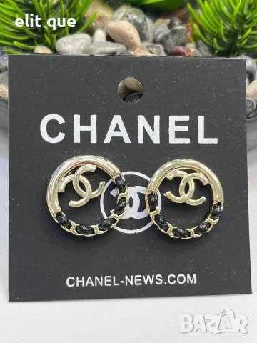 обеци от висококачествена стомана miu miu chanel., снимка 4 - Обеци - 55608844