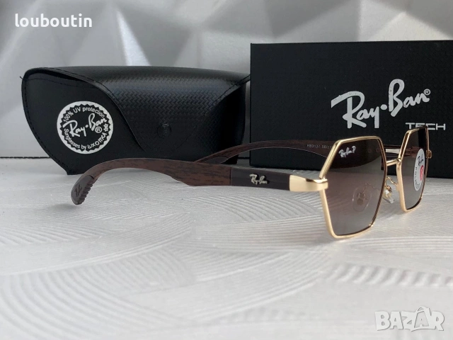 Ray Ban Ferrari Mъжки слънчеви очила осмоъгълни с поляризация, снимка 11 - Слънчеви и диоптрични очила - 55148994