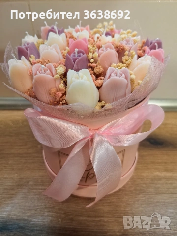 Букет от соеви лалета