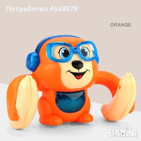 Бебешка играчка - търкаляща се маймунка, дистанционно управление чрез пляскане!, снимка 7 - Музикални играчки - 54580260