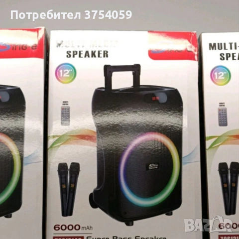 Преносима караоке тонколона Sing-e ZQS12148 (12") с мощен бас, снимка 5 - Караоке - 55148241
