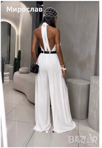 HALTER ELEGANCE white - гащеризон  Размер L, снимка 2 - Гащеризони - 55132576
