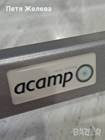 Антрацитно сив градински стол ACAMP (тип шезлонг), снимка 8 - Градински мебели, декорация  - 54870440