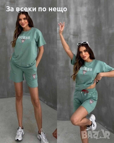 Guess Дамски Летен Екип👕🩳Дамски Къс Комплект Гес - Различни Цветове Kод B475, снимка 5 - Спортни екипи - 55083441