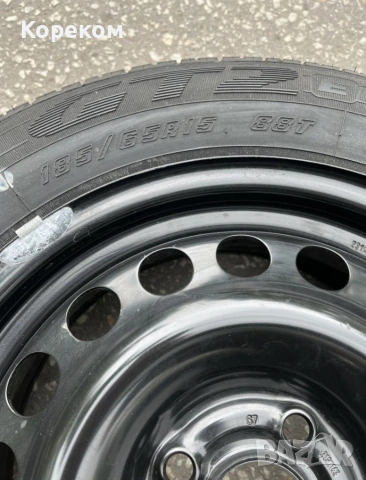 Гума с джанта Goodyear GT2 Made in Great Britain 185/65R15 ET 49 патерица за автомобил, снимка 2 - Гуми и джанти - 54543492