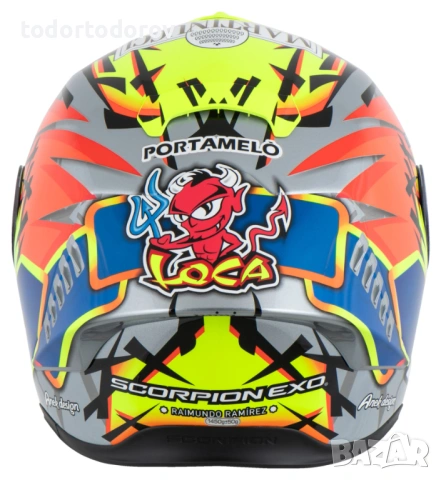 Мото Каска SCORPION EXO-R1 EVO II AIR Aron Canet Moto 2, М 57-58 см. 858.61 лв. / 439 €, снимка 4 - Аксесоари и консумативи - 54773709