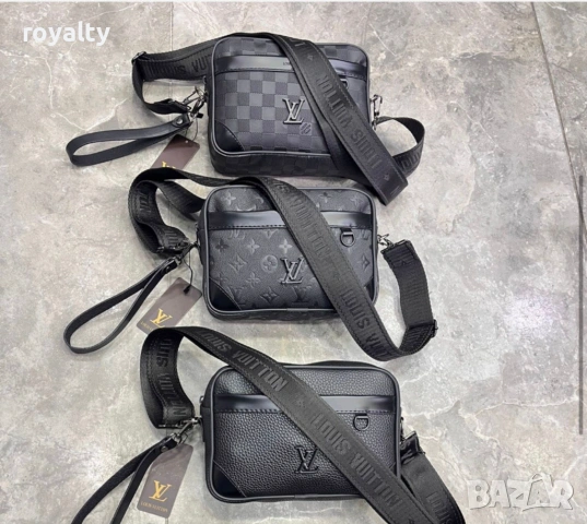 Louis Vuitton Нова Кожена Мъжка Чанта Луи Витон Различни Цветове 