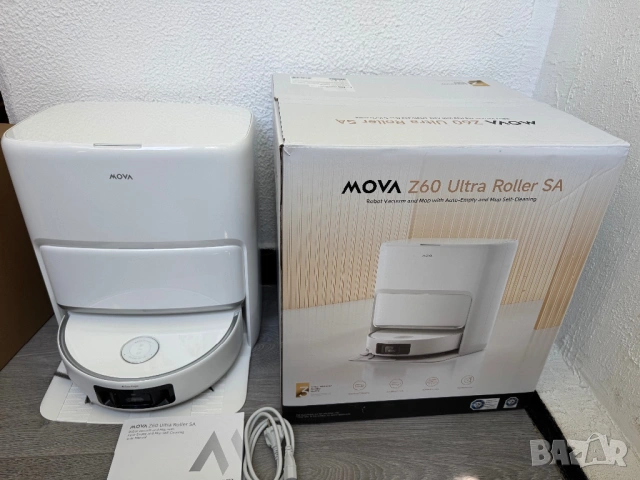 Робот Прахосмукачка + Станция MOVA Z60 Ultra Roller Complete 26000Pa, HydroForce Wash Самоизпразване, снимка 2 - Прахосмукачки - 54669417