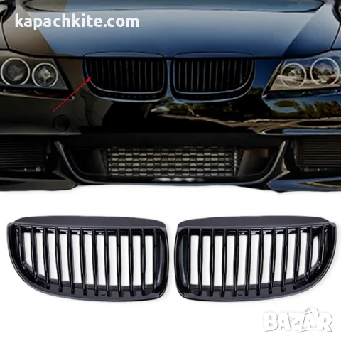 Черни Бъбреци за БМВ (BMW) E46, E60, E90, E91 – Черен Гланц (Пиано Лак), снимка 2 - Аксесоари и консумативи - 55591615