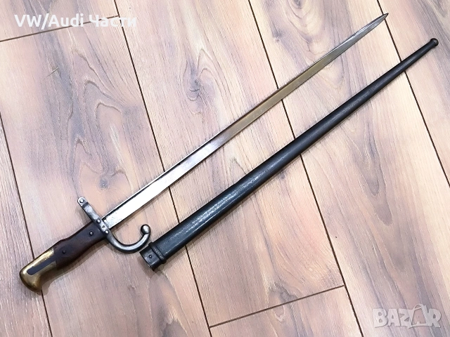 Френски щик нож байонет ГРА GRASS M1874 Waffenfabrik Steyr 1885 гръцка поръчка, снимка 2 - Антикварни и старинни предмети - 54787239
