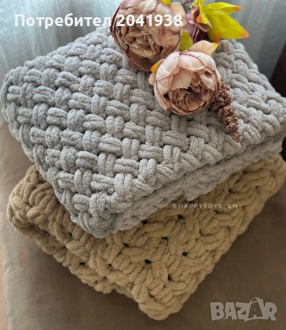 Плетено одеяло, снимка 2 - Спално бельо и завивки - 30112742
