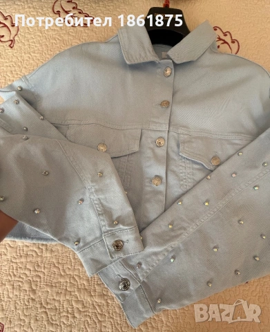 Сет от деним в небесно син цвят, снимка 5 - Комплекти - 54242944