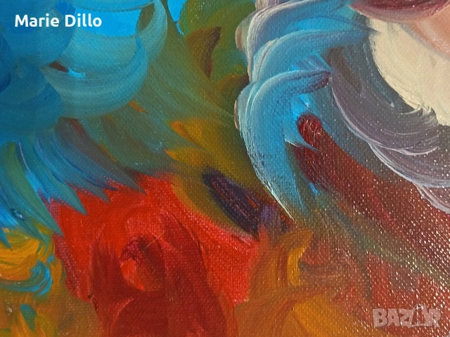 Авторска картина масло върху платно, снимка 4 - Други ценни предмети - 53950165