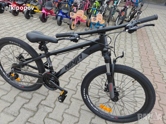 BG Алуминиев велосипед 24" NINJA черен, снимка 4 - Велосипеди - 54334864