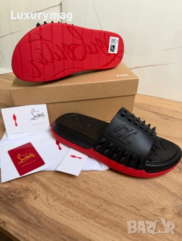 Чехли Christian Louboutin 43 44, снимка 2 - Мъжки чехли - 54511356