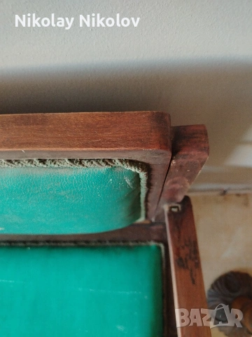 дървено ретро канапе с кожена дамаска, снимка 16 - Антикварни и старинни предмети - 54016672