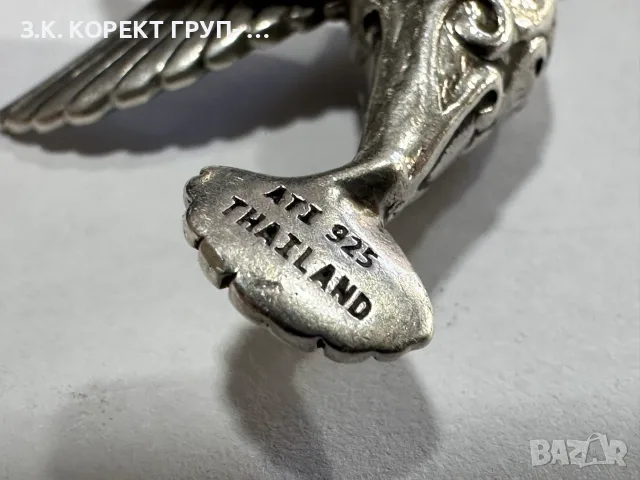Сребърна висулка 925 – Колибри, снимка 6 - Колиета, медальони, синджири - 55700891