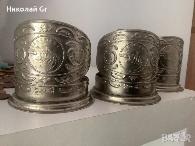 Подставка за чаши  изработени от никелово сребро 1970 години вСССР отличен състояние