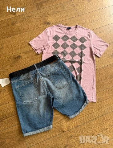 H&M Мъжки нови жестоки къси дънки, снимка 7 - Къси панталони - 55135921