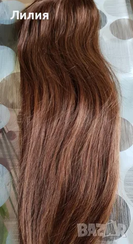 Европейска коса, 100гр, 51см дължина.  100% естествен косъм!, снимка 2 - Аксесоари за коса - 55498596