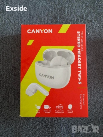 Продавам слушалки Canyon True Wireless Stereo Headset TWS-5, снимка 4 - Слушалки, hands-free - 55038168