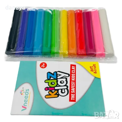 6983 Детски пластилин Vneeds Smart Clay, 12 цвята, снимка 4 - Ученически пособия, канцеларски материали - 55601096