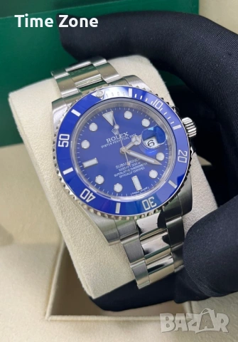 Rolex Submariner 41mm Blue White Gold Automatic Различни Варианти, снимка 2 - Мъжки - 54072059