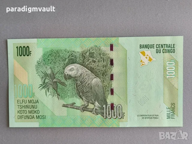 Банкнота - Конго - 1000 франка UNC | 2022г., снимка 2 - Нумизматика и бонистика - 55500762