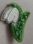 Handmade брошка Кокиче , снимка 1