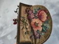 Колекционерска дамска чанта с два червени камъка и с черен камък  1900- 1920 г, снимка 9