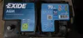 Акумулатор Exide Start-Stop AGM 70Ah 760A (R+) – отличен, тестван, снимка 2