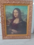 Италианска репродукция на Мона Лиза с меден обков ,размер 70/90 , снимка 3
