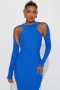 FASHION NOVA - Интересна Синя Рокля, снимка 3