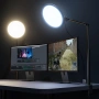 Смарт LED осветителна лампа за бюро/студио с регулируемо рамо и кръгла глава (за домашен офис) 10.2", снимка 1