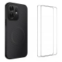 WANLONFENG TQ1 Магнитен Калъф за Honor X6d 5G - PC+TPU, Карбон текстура, 2 стъкла, снимка 1