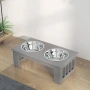Станция за хранене на кучета PawHut, неплъзгаща се, 44x24x15 см, снимка 4