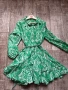 Нова зелена ежедневна елегантна рокля zara Zara Зара 100 % памук памучна разкроена  , снимка 6